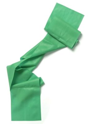 Æfingaband, hart, 2,5 m, úr náttúrulegu latexi, grænt