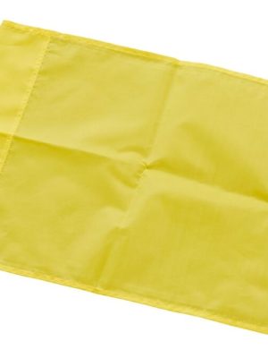 Hornfáni 37 x 28 cm, gulur. Fyrir 30 og 40 mm hornstólpa.