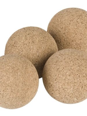 Borðfótboltar úr korki, 4 stykki. Hljóðlátir og með auknu gripi.