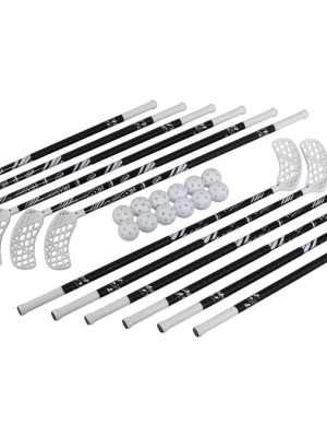 Inniboltasett 100 cm, hvítt, 12 kylfur og 12 boltar