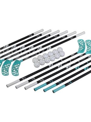 Inniboltasett 100 cm, tyrkisblár, 12 kylfur og 12 boltar