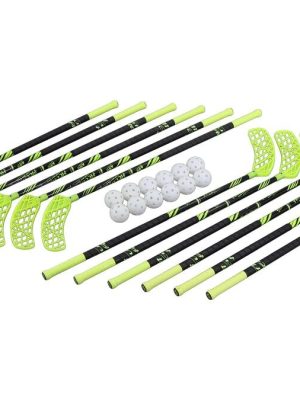 Inniboltasett 90 cm, gult 12 kylfur og 12 boltar