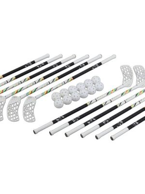 Inniboltasett 80 cm, hvítt, 12 kylfur og 12 boltar