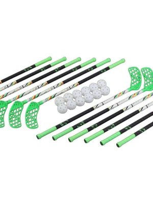 Innileikjasett 80 cm, grænt, 12 kylfur og 12 boltar