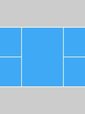 Litríkur pickleballvöllur, einn litur með merkingum 13,41 x 6,1 M