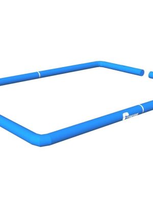 Uppblásanlegur 3 á móti 3 fótboltavöllur, þar á meðal dæla og viðgerðarsett.