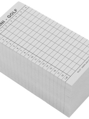 Skorkort fyrir minigolf í 500 blöðum