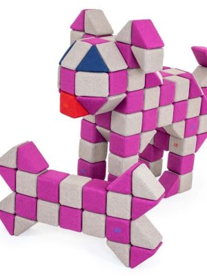 Segulkubbar - Grunnsett 1126 100 kubbar, grænir og bláir