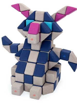 Segulkubbar - Grunnsett 1526 100 kubbar, gráir og bláir