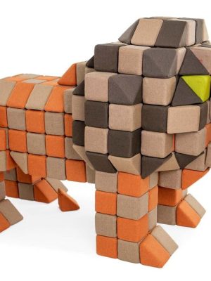 Segulkubbar - Grunnsett 1621 100 kubbar, fjólubláir og gulir