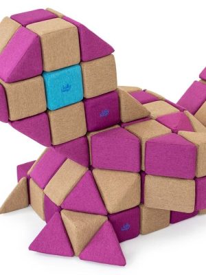 Segulkubbar - Grunnsett 1626 100 kubbar, gulir og bláir