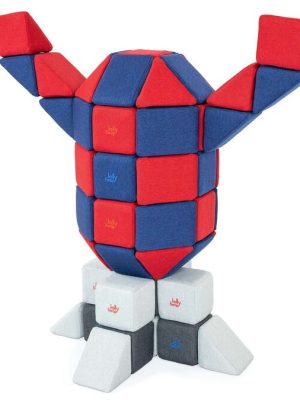 Segulkubbar - Joy sett 1425 150 kubbar, beige og appelsínugulir