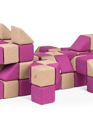 Segulkubbar - Joy sett 1621 150 kubbar, gulir og fjólubláir