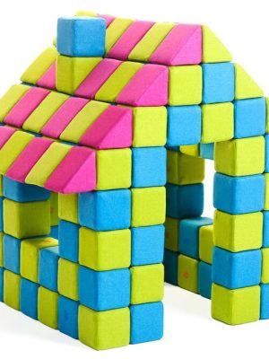 Segulkubbar - Joy sett 1626 150 kubbar, gulir og bláir