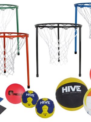 Verkefnasett með kastkörfu