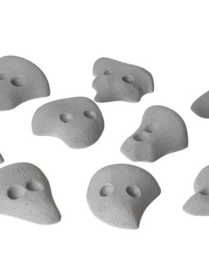 Klifurgripir "Pebbles M" Gráir, sett með 10 stk.