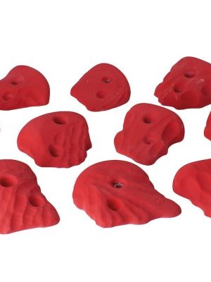 Klifurgrip "Alpha Incuts L" Rauður Sett með 10 hlutum (Til festingar í klifureiningum)