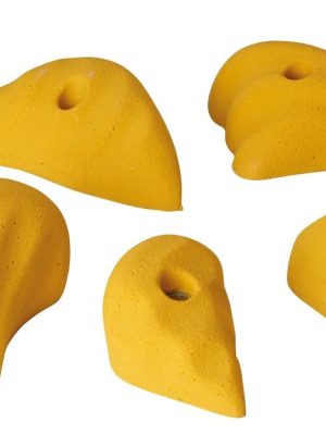 Klifurgrip „Deep Incut L“ Gult 5 stk. sett (Til festingar í klifureiningar)