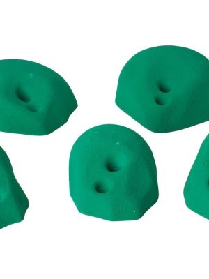 Klifurgripir "Superjugs L" Grænir, 5 stk. sett (Til festingar í klifureiningar)