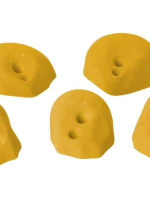 Klifurgripir "Superjugs L" Gulir, 5 stk. sett (Til festingar í klifureiningar)