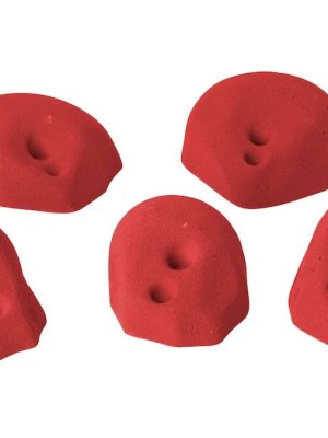 Klifurgrip "Superjugs L" Rauður, 5 stk. sett (Til festingar í klifureiningar)