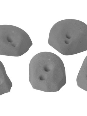 Klifurgripir "Superjugs L" Gráir, 5 stk. sett (Til festingar í klifureiningar)