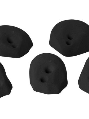 Klifurgripir "Superjugs L" Svartir, 5 stk. sett (Til festingar í klifureiningar)