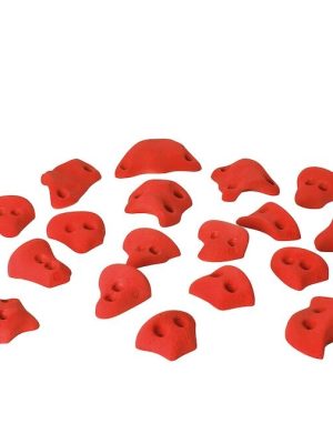 Klifurgripir "Kids 23 Large" Rauðir, sett með 23 stk.