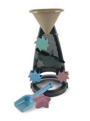 Blátt sjávarsandsett með vatnsmyllu