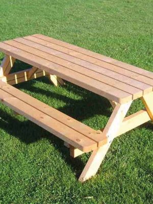 Junior borðbekkjasett úr Nordland furu L: 150, B: 110 cm, H: 33/56 cm