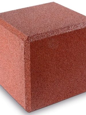 Gúmmíkubbur 40 cm, rauðbrúnn 40 x 40 x 40 cm