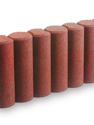 Gúmmípallísaðastólpar, rauðbrúnir 1150 x 150 x 400 mm