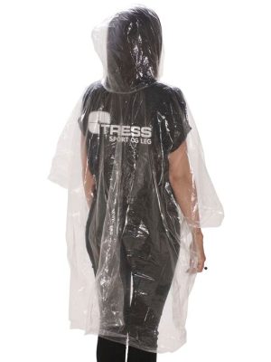 Regnkápa með hettu gegnsæ