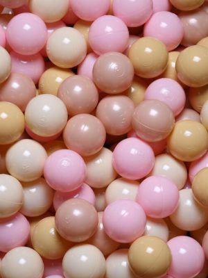 Kúlur fyrir kúlugryfjuna 60 mm, blandaðir litir perlulitir 500 stk. í poka