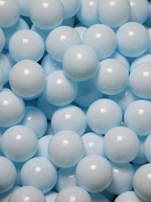 Kúlur fyrir kúlugryfjuna 70 mm, perluljósbláir 500 stk. í poka
