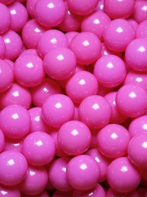 Kúlur fyrir kúlugryfjuna 60 mm, bleikar 500 stk. í poka