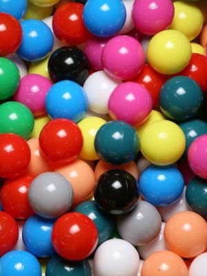 Kúlur fyrir kúlugryfjuna 60 mm, blandaðir litir 500 stk. í poka