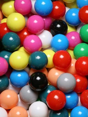 Kúlur fyrir kúlugryfjuna 70 mm, blandaðir litir 500 stk. í poka