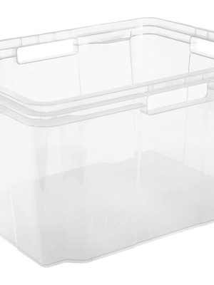 Plastkassi 43 x 35 x 23 cm 26 lítrar, gegnsæ gerð