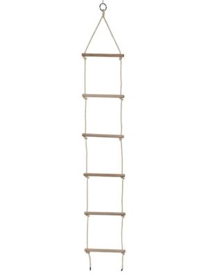 Reipstigi með 6 tréþrepum. Breidd 32 cm, Hæð 180 cm.