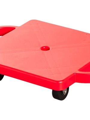 Hjólabretti með handfangi, rautt