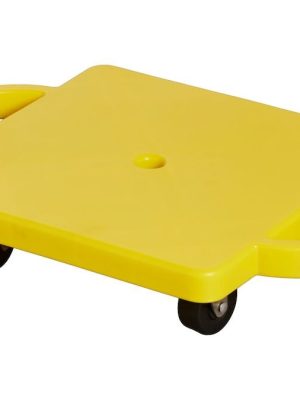 Hjólabretti með handfangi, gult