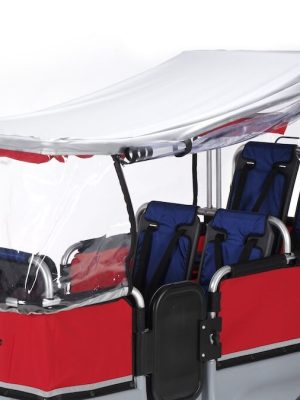 Regnhlíf fyrir 6 sæta barnarútu, gegnsæ