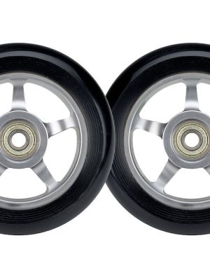 Hjólasett fyrir Trick vespu, þ.m.t. kúlulegum. 100 mm PU hjól með álfelgum.