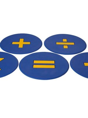 Stærðfræðitákn 23 cm diskar 5 stk. Þvermál: 23 cm