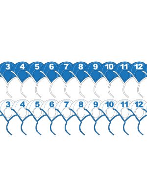 Götóttar vatnspólóhúfur í setti – 28 einingar